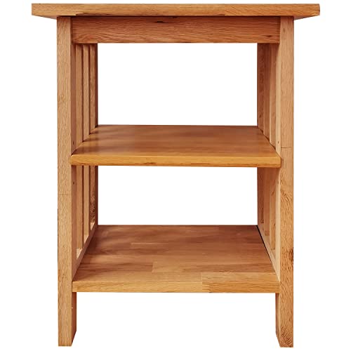 Aurotrice Eiche Beistelltisch 2 Ablagen Nachttisch Beistelltisch Gitterrahmen ländlicher Stil 40 x 30 x 54 cm Großer Raum Aurotrice Eiche Beistelltisch 2 Ablagen Nachttisch Beistelltisch Gitterrahmen ländlicher Stil 40 x 30 x 54 cm Großer Raum von Aurotrice