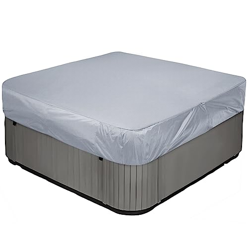 Aurragiy Quadratische Whirlpool-Abdeckung, Ersatzabdeckung für Garten, Whirlpool, Spa, wasserdicht, UV-geschützt, rechteckig, Spa-Abdeckung für den Außenbereich, 210 cm L x 210 cm B x 30 cm H, Grau) Aurragiy Quadratische Whirlpool-Abdeckung, Ersatzabdeckung für Garten, Whirlpool, Spa, wasserdicht, UV-geschützt, rechteckig, Spa-Abdeckung für den Außenbereich, 210 cm L x 210 cm B x 30 cm H, Grau) von Aurragiy