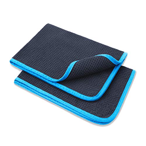 Aurum-Performance® Saugstarkes Waffeltuch für Autoscheiben und Fenstertuch - 100% Fusselfrei und absolut streifenfreie Scheibenreinigung (2er Set, 60x40cm) von Aurum-Performance