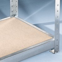 Fachboden für META Weitspannregal, mit Spanplatten, FL 500 kg, BxT 2.000 x 800 mm von META