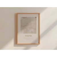 Mama | Christliches Poster Muttertag Geschenk Wanddeko Bibelvers Sie Ist Wertvoller Als Die Kostbarsten Edelsteine Modern von AusGlaubenLeben