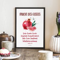 Bibelvers "Frucht Des Geistes" Motiv Granatapfel A3/A4 Poster Deutsche Bibelverse Bibelvers "Frucht Des Geistes" Motiv Granatapfel A3/A4 Poster Deutsche Bibelverse von AusGnade