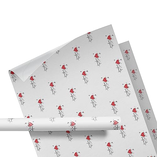 Seidenpapier weiß mit Muster Handmade – Verpackungs- oder Füllmaterial – für Kleidung, Kerzen, Schmuck – Packseide „Mit Liebe handgemacht“ – auf Rolle – 47 cm breit – 10 Meter lang Seidenpapier weiß mit Muster Handmade – Verpackungs- oder Füllmaterial – für Kleidung, Kerzen, Schmuck – Packseide „Mit Liebe handgemacht“ – auf Rolle – 47 cm breit – 10 Meter lang von Ausgewählt verpackt