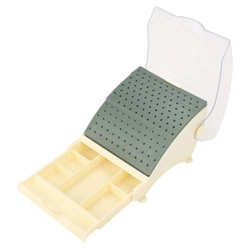 142 Löcher Dental Bur Holder, ental Bur Blockhalter 142 Löcher Kunststoffbohrer Block Case Box Organizer, mit ausziehbarer Schublade von Ausla