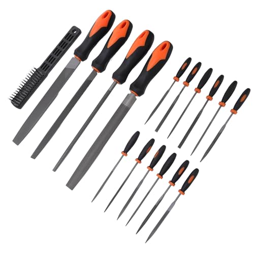 Ausla 17-teiliges Feilen-Set Werkzeugkit mit Reißverschluss-Case Metallfeilen für Metall Holz Kunststoff Schleifen Formen Entgraten Ausla 17-teiliges Feilen-Set Werkzeugkit mit Reißverschluss-Case Metallfeilen für Metall Holz Kunststoff Schleifen Formen Entgraten von Ausla