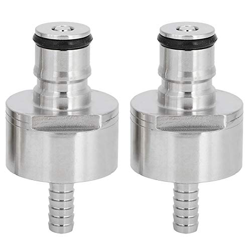 Ausla 2 Stück Edelstahl Karbonisierungsverschluss Ball Lock Typ mit 5/16 Zoll Barb für Softdrink PET-Flaschen Druck Lebensmittelqualität von Ausla