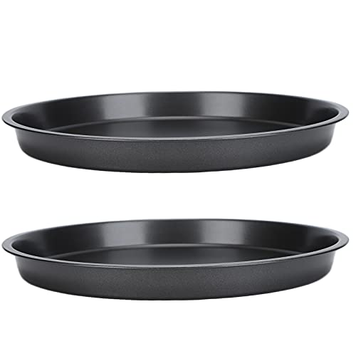 Ausla 2pcs Pizza-Pfanne, Kohlenstoffstahl-Backschale, Sogar Wärmeverteilung, für Hauskoch oder Familienversammlungen (10 Zoll) von Ausla
