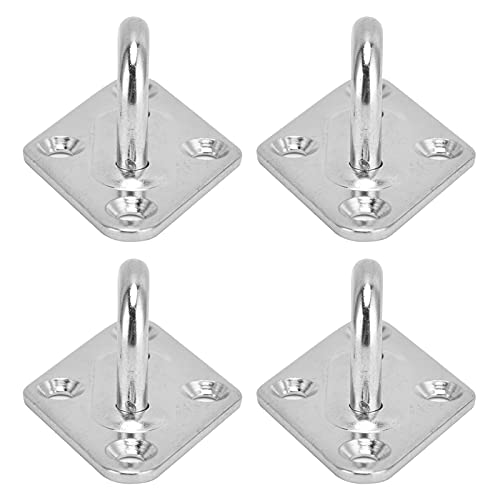 Ausla 4 PCs Edelstahl -Augenplatten -Deckenhaken, Hochleistungen für Hängematten und Dekorationen, Einfache Installation für den Innen und Außengebrauch von Ausla