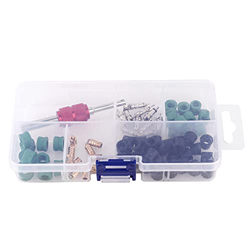 Ausla 71pcs Klimaanlagenreparaturkit, Metallkautschuk, Ventilkernwerkzeugset, Einfacher Zugriff auf Dichtungen und Ventile für die Wartung Automatischer Wechselstromwartung von Ausla