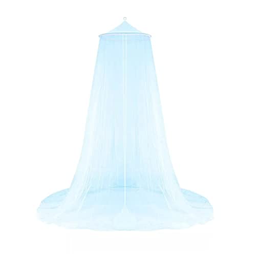 Ausla Bett Baldachin Moskito Netz, Prinzessinnen Kuppel Betthimmel für 1,8-2 Meter Betten, Blauer Runder Schutzvorhang für Zuhause & Outdoor, 60 x 250 x 1100 cm von Ausla
