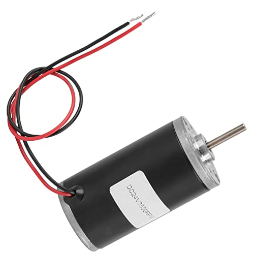 Ausla Dauermagnet DC Motor, Elektromotor mit Hohem Drehmoment mit Metallgetriebe, 6 V 12 V 24 Optionen für -Generatoren und Robotik (24V3500 Reb) von Ausla