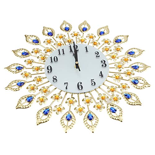 Ausla Diamantbesetzte Wanduhr, 3D Wanduhr Diamanten Dekorative, Analoguhr Wand, Kristall Mute Wanduhr Dekoration Für Schlafzimmer Und Wohnzimmer von Ausla