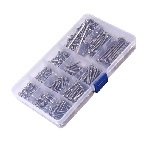 Ausla Edelstahl -Sechskantbuchse Set, M3 Schrauben und Muttern, 440 Stück Langlebiges Kit mit Sechskantschlüssel für - und Reparaturprojekte von Ausla