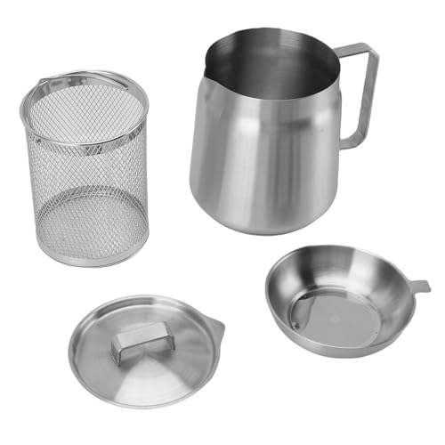 Ausla Fett Behälter mit Sieb, Fett Behälter für Küchen-Öl-Vorrats Sieb Topf (2L) von Ausla
