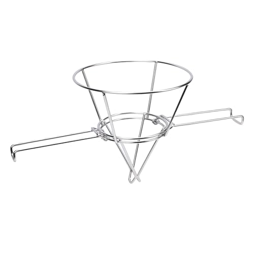 Ausla Fritteus -Ölfilterständer, 304 Edelstahl, mit Abfaltungsarmen 48,5x23.5x17,5 Cm/19.1x9.3x6.9in von Ausla