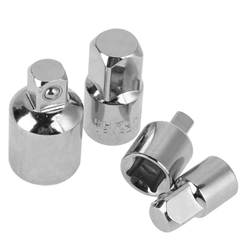 Ausla Impact -Adapter und Reduziererset, Chromstahl, Vielseitiger Sockeladapter -Set mit Sicherem Griff, 1/2 3/8 1/4 Zoll für die Automobilreparatur und konstruktion (SILVER) von Ausla