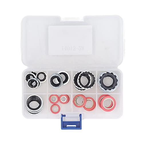 Ausla Klimaanlagen-System-Dichtung O-Ring, 40PCs Klimaanlagen-Dichtungssatz AC-Kompressor-Anschlussdichtung Unterlegscheibe Dichtungssatz von Ausla