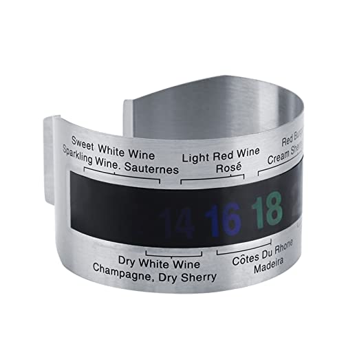 Ausla LCD Edelstahl Weinflaschen -Thermometer, Schnelle Messwerte in 15 Sekunden, Ideal für Rote und Weiße Weine, Bequemes Tragbares Design Ausla LCD Edelstahl Weinflaschen -Thermometer, Schnelle Messwerte in 15 Sekunden, Ideal für Rote und Weiße Weine, Bequemes Tragbares Design von Ausla