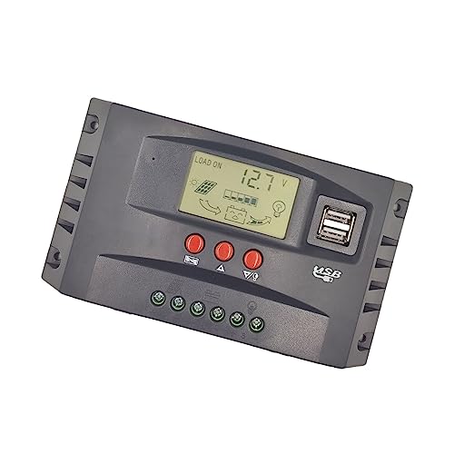 Ausla MPPT PV Solar Controller, Plastik 12 V 24 V Spannungsregulation, Intelligenter Schutz, Effizientes Ladung für Solarstromsysteme (12v24v-50a) von Ausla