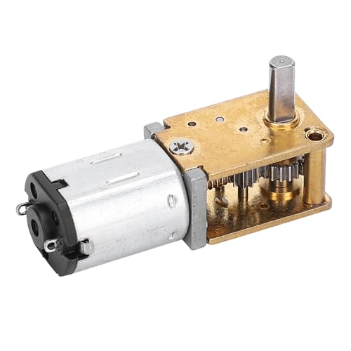 Ausla Mini -Getriebemotor, Kupfer Messing Zinklegungsbürstenmotor, 35 U/Min Hohe Leistung für Elektronische Schlösser und Intelligente Autos (DC3V 16RPM) von Ausla