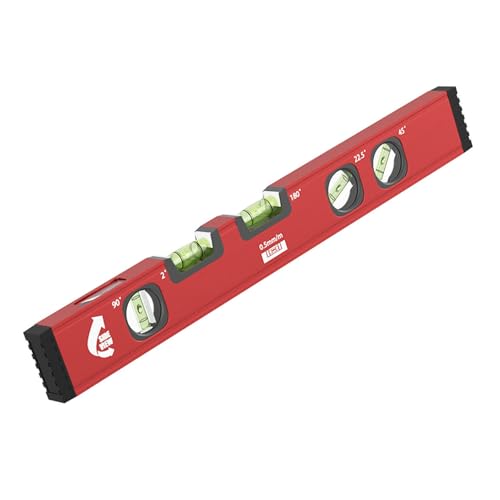 Ausla Multifunktionales Wasserwaagen-Werkzeug, 40 Cm Aluminiumlegierung, Linien-Wasserwaagen-Set, Werkzeuge, Präzises 5-Winkel-Fliesen-Nivellierlineal von Ausla