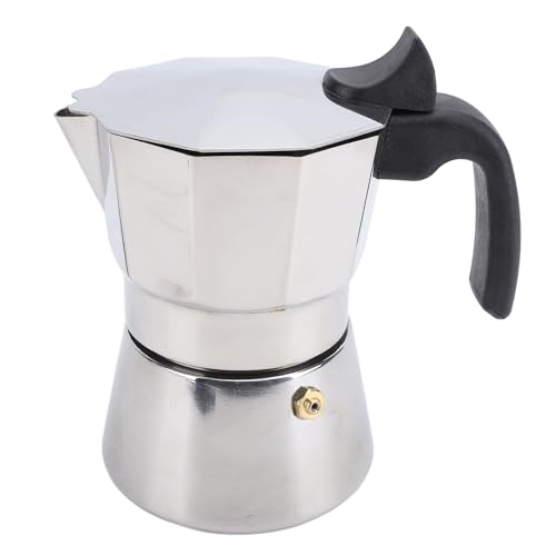 Ausla Oktagonaler Kaffeemaschine aus Edelstahl Sogar Wärmeverteilertopf für Gasherd Brauen Silber (150 ml) von Ausla
