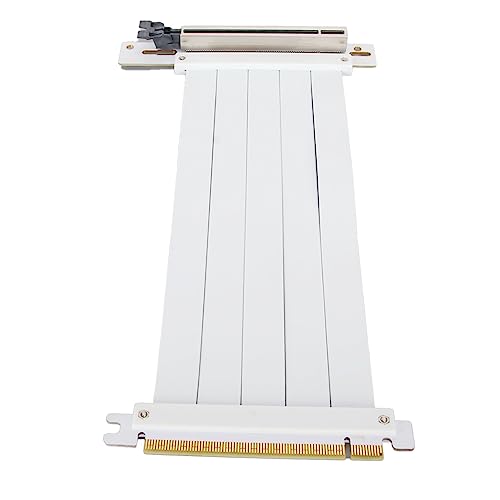 Ausla PCI-E 4.0 X16 Riser-Kabel, Kompatibel mit RTX4090, RTX4080, RX7900XTX, 90-Grad-GPU-Verlängerungskabel für Flexibles GPU-Riser-Kabel, 128 Gbit/s Übertragung, Schlankes Design (50cm) von Ausla