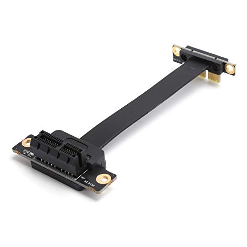Ausla PCIE-Verlängerungskabel, PCI-E 1X Dual 90° Netzwerkadapter-Verlängerungskabel mit LED-Anzeige, Gen3 8 Gbit/s von Ausla