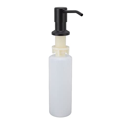 Ausla Seifenspender Spülmittelspender für Spülbecken. Integrierter Seifenspender in der Spüle mit 300-ml-Flaschennachfüllung von Oben für Spülmittel, Handlotion (Black) ﻿ von Ausla