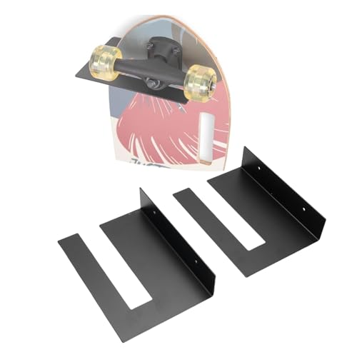Ausla Skateboard Wand Halterung Aufhänger Skateboard Wand Halterung Robuste Metall Aufbewahrung mit 18cm Haken für Garage Wohnzimmer Schlafzimmer von Ausla