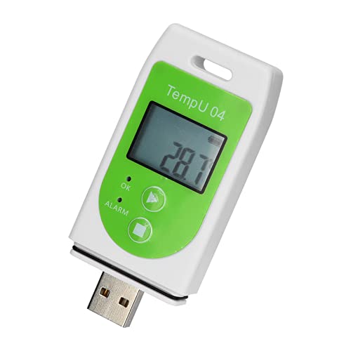Ausla Temperaturlogger, USB -digitale Datenlogger mit LCD -Anzeige, 32000 Punkte Speicher für Start und Bürogebrauch (TempU04) von Ausla