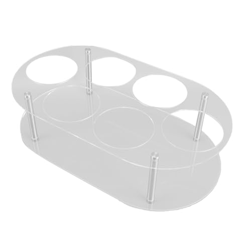 Ausla Wasserflasche Organizer, Rack Cup Halter Organizer Tassen 6-Flüssigkeits-Acrylküche Arbeitsplatte für Glasweinflaschen mit Einem Durchmesser von 9,5 Cm (Transparent) von Ausla