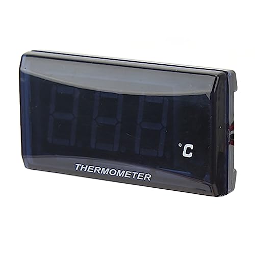 Ausla Wassertemperaturmesser Digitale Temperaturmesser LCD-Anzeige 0-120 ℃ Bereich DC 12V Universal für Motorräder mit Rotem Hintergrundbeleuchtung 18-mm-Sensoradapter (Blaue Hintergrundbeleuchtung) von Ausla
