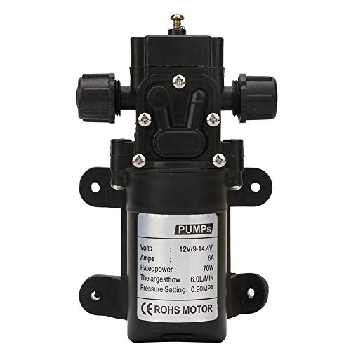 DC 12V 70W 6L Min Hochdruck-Membranpumpe, Selbstansaugende Wasserpumpe für Wohnmobil, Wohnmobil, Marine, Boot, Rasen DC 12V 70W 6L Min Hochdruck-Membranpumpe, Selbstansaugende Wasserpumpe für Wohnmobil, Wohnmobil, Marine, Boot, Rasen von Ausla