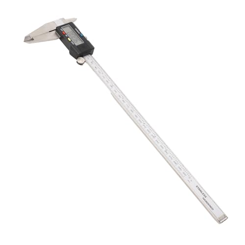 Digitale Schieblehre 12 Zoll 300mm aus gehärtetem Edelstahl, LCD Display, Messbereich 0-300mm, für präzise Messungen von kleinen Maschinenteilen von Ausla