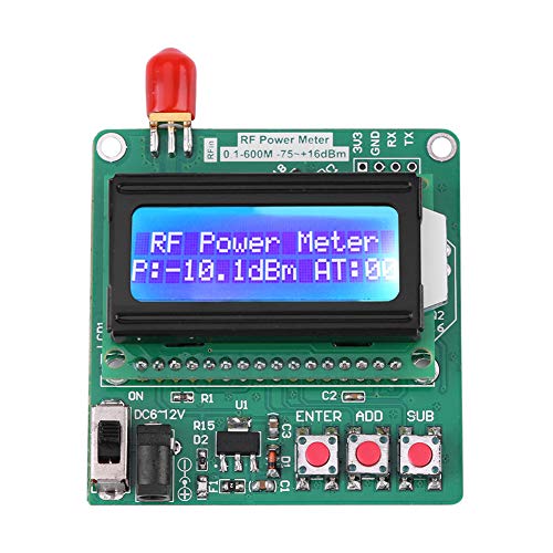 HF-Leistungsmesser, -75~16 DBm 1-600 MHz Digitaler LCD-Frequenzdämpfungsmesser Automatische Hintergrundbeleuchtungsfunktion von Ausla