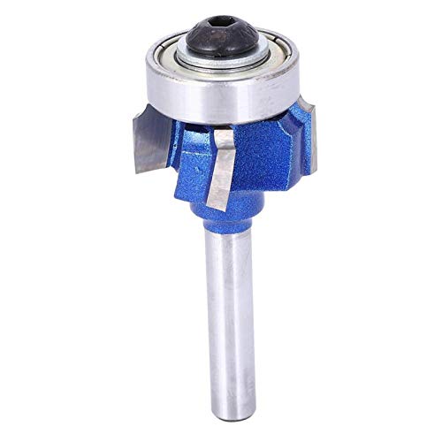 Kantenschneider Fräser, 4-Zahn-Rundfräser-Fräser, Abrundfräser 8mm Schaft, 4 Zähne Trimmen Cutter, Cemented Carbid, für Elektrische Trimmer(Vierschneidiges Kantenanleimmesser 8XR3) von Ausla