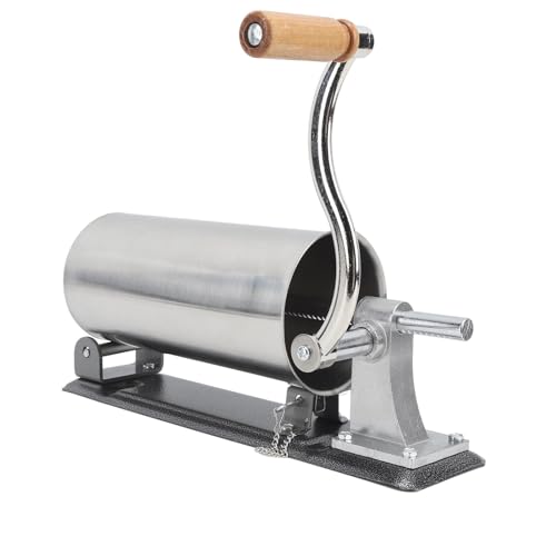 Manuelle Wurstfüllmaschine aus Edelstahl, 3 Liter, Wurstfüllmaschine mit stabilem Boden, horizontale Füllmaschine für Wurst von Ausla