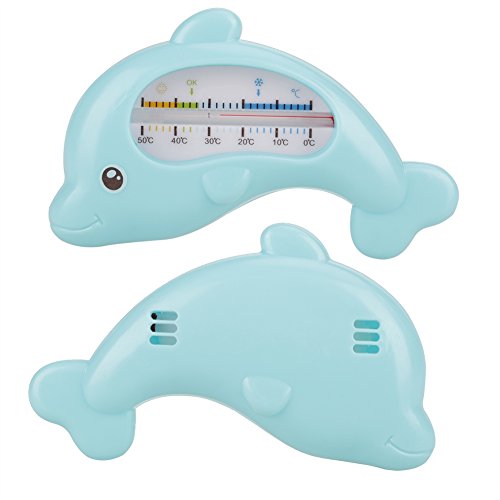 Ausla Schwimmendes Badethermometer, Baby Wasserthermometer, Kindersicheres Thermometer, Badethermometer für Kinder, Blauer Delphin (Blauer Delfin) von Ausla