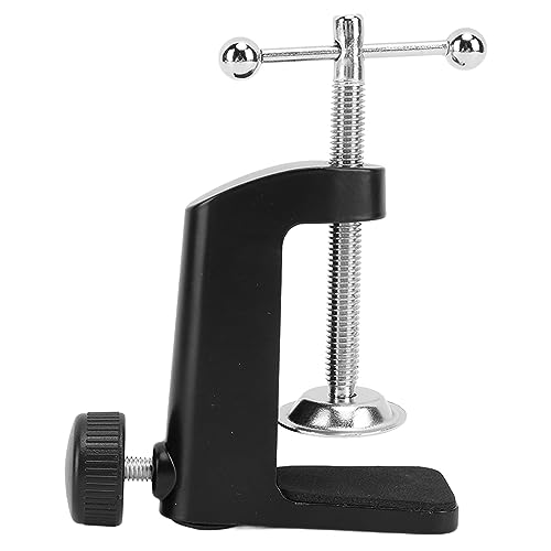 Tisch C Klemme Aluminium Schwarz 2,4 Zoll 61mm Schreibtisch Tischhalterungsklemme mit Einstellbarer Halterung Robuste Klemme für Bürolampen, Mikrofonständer, Studios von Ausla