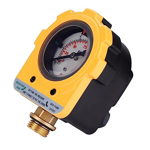 Wasserdruckschalter mit 10 Bar Druckregler, Elektronischer Schalter für Wasser Pumpe mit EU Stecker, Geeignet für Tauchpumpe, Kreiselpumpe, Messbereich 0-10 bar von Ausla