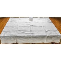 Vintage Rechteckige Tischdecke 1920Er Jahre, Weiße Baumwolle von AussieMagic