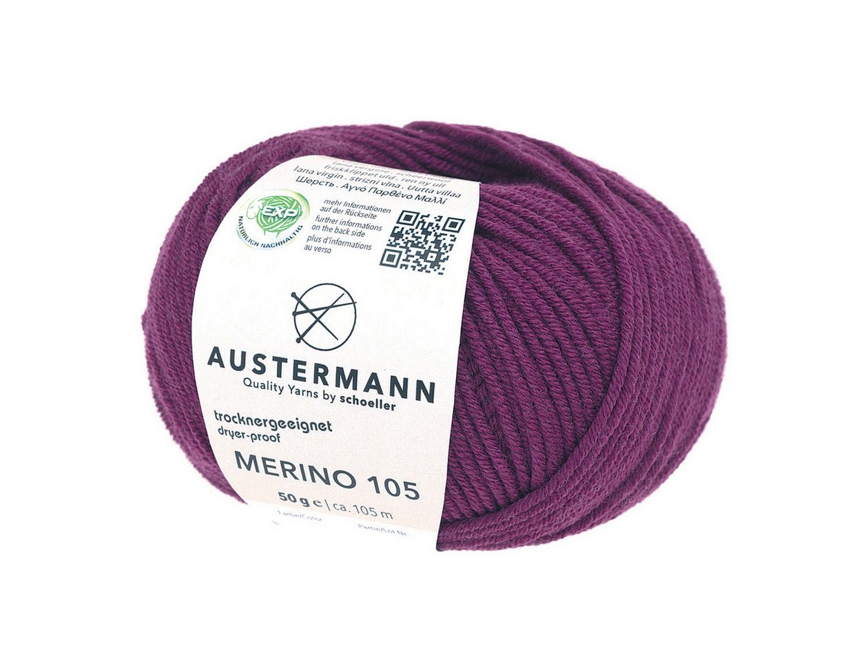 Austermann Garn Merino 105 Häkelwolle, 105,00 m, hervorragende Trageeigenschaften durch kaschmirartiger Griff von Austermann