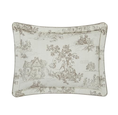 Austin Horn Classics Cosmopolitan Toile Standard-Kissenbezüge, 50,8 x 66 cm, Taupe, 2 Stück, Flansch mit Kordelkante, Hotelverschluss Austin Horn Classics Cosmopolitan Toile Standard-Kissenbezüge, 50,8 x 66 cm, Taupe, 2 Stück, Flansch mit Kordelkante, Hotelverschluss von Austin Horn Classics