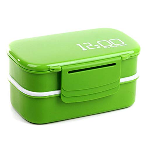 Austinstore Lunchbox/Brotdose mit großem Fassungsvermögen, Doppelschichtform, 1400 ml grün von Austinstore