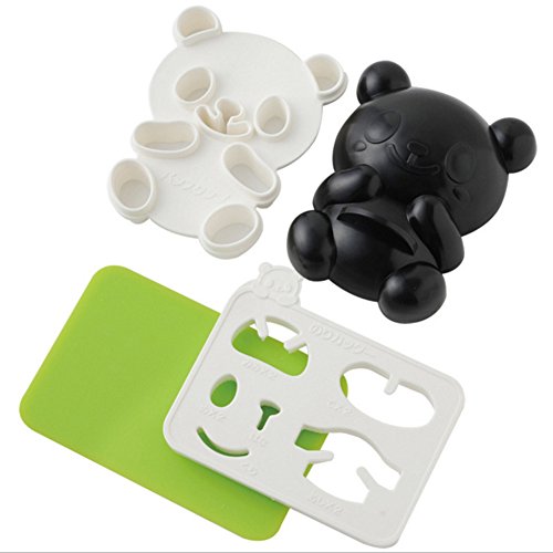 austinstore DIY Cute Panda Form Reis Sushi Cookie Form Cutter Sandwich Maker Backen Werkzeug, plastik, einfarbig, 4Pcs/Set von Austinstore