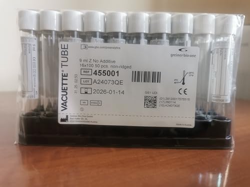 Greiner Vakuumierplatten mit reichhaltiger Faser (PRF) | ohne Zusatzstoffe Tuben 9 ml (50 Stück) von Austria