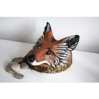 Wandmaske Handgemacht - Wallmask Handmade Fuchsmaske Fox Mask/Paperclay Acryl Wandmaske Handgemacht - Wallmask Handmade Fuchsmaske Fox Mask/Paperclay Acryl von AustrianUnicates