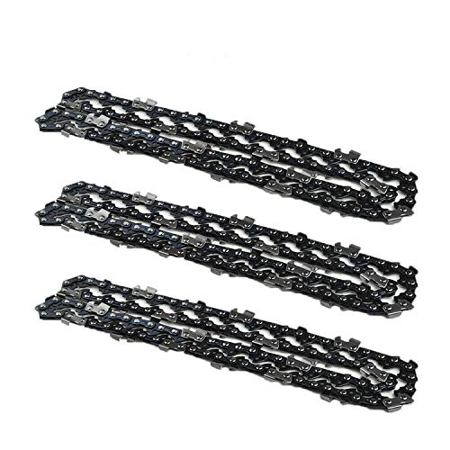 Ausuky 3 Stück Kettensägen 50,8 cm Sägekette Sägeblatt 76 DL Treibglieder 0,325 Teilung 0,058 Zoll Gauge Werkzeug von ausuky