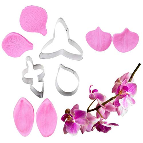 Phalaenopsis Schmetterlings-Orchideen-Ausstecher, Silikonform, handgefertigt, Seifenwerkzeug, Kuchenwerkzeug, Backform, Edelstahl, Kekswerkzeug (01) von ausuky